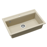 Évier granit beige Helika QUADRO 1 bac