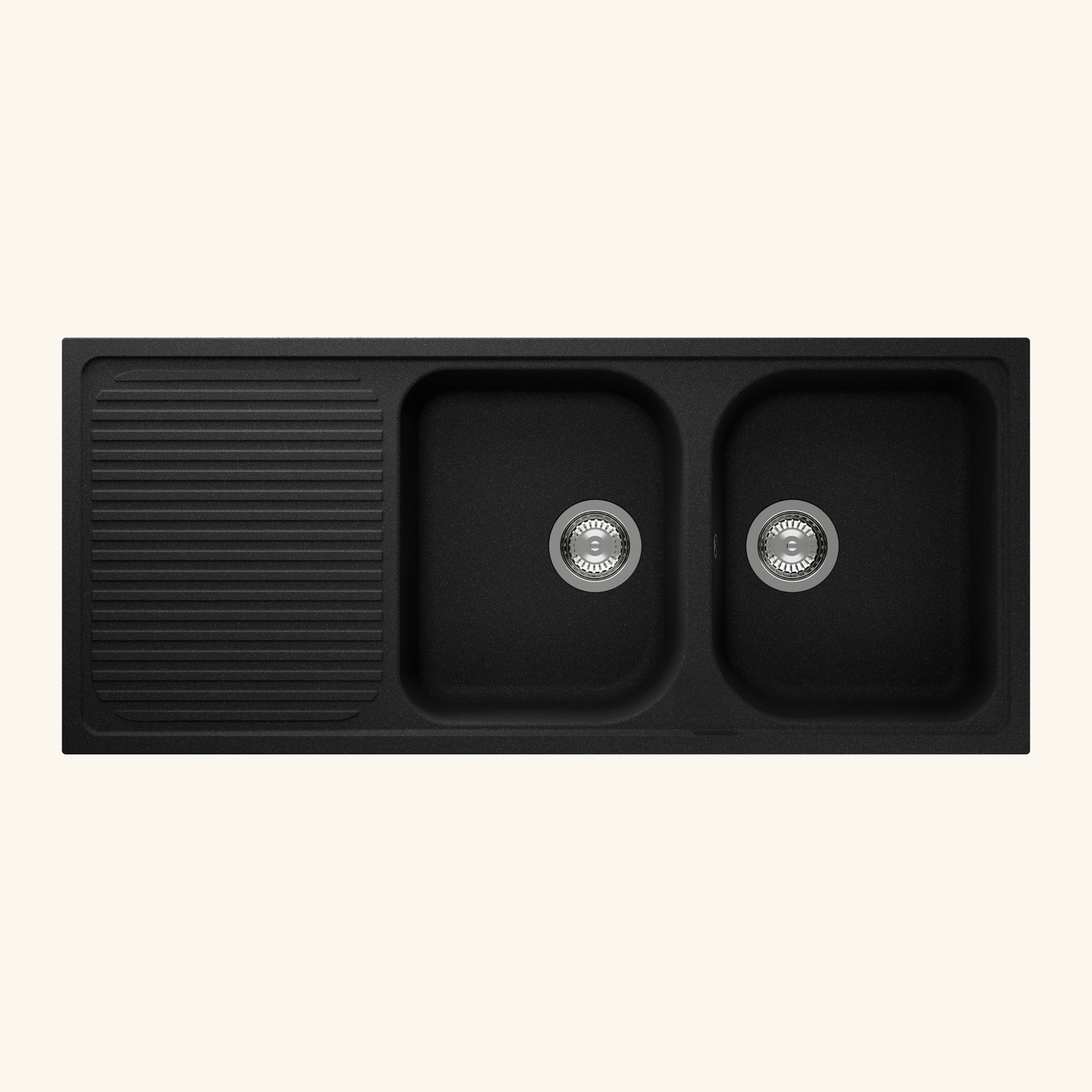 Évier granit nuancé Nera Schock REGALA 2 bacs 1 égouttoir