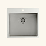 Evier inox nano PVD Turtl TERRA 1 bac 550x505 mm