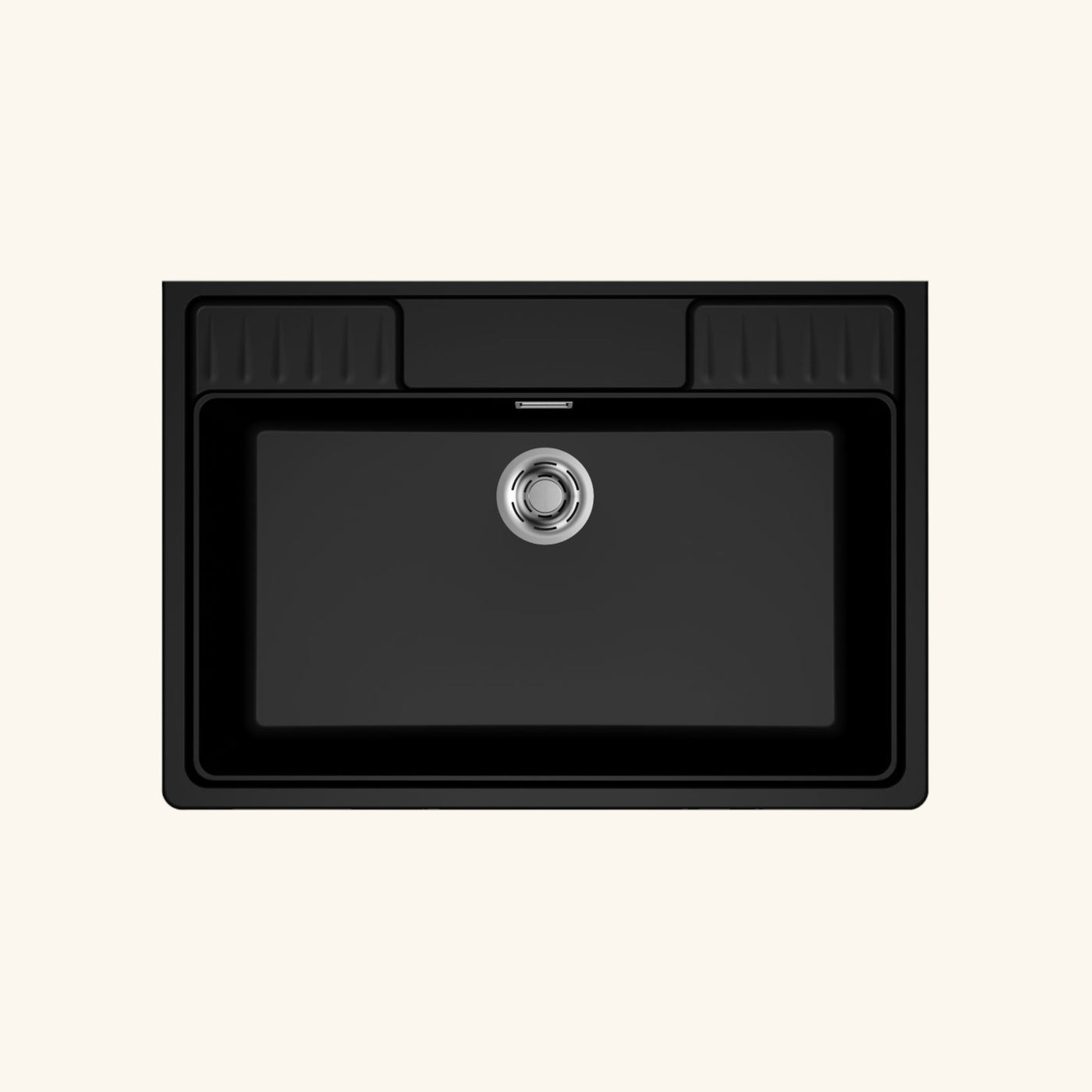 Évier timbre d'office granit noir SPAZIO