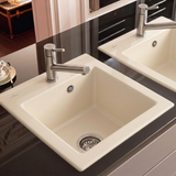 Evier céramique beige ivoire Villeroy & Boch SUBWAY PURE 45 XS 1 bac 475x510
