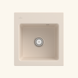 Evier céramique beige ivoire Villeroy & Boch SUBWAY PURE 45 XS 1 bac 475x510