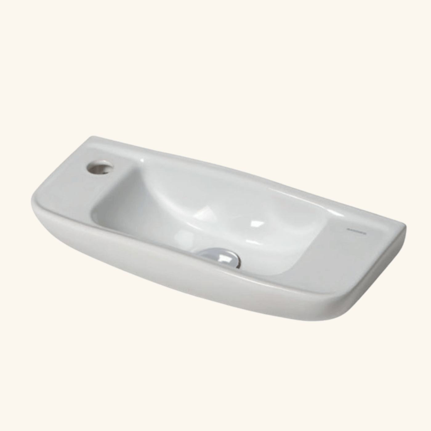 Vasque salle de bain lave main céramique blanc MIRELLA 1 bac 250x500
