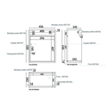Meuble vasque salle de bain lave main céramique blanc et chêne JAMES 1 bac 500x450