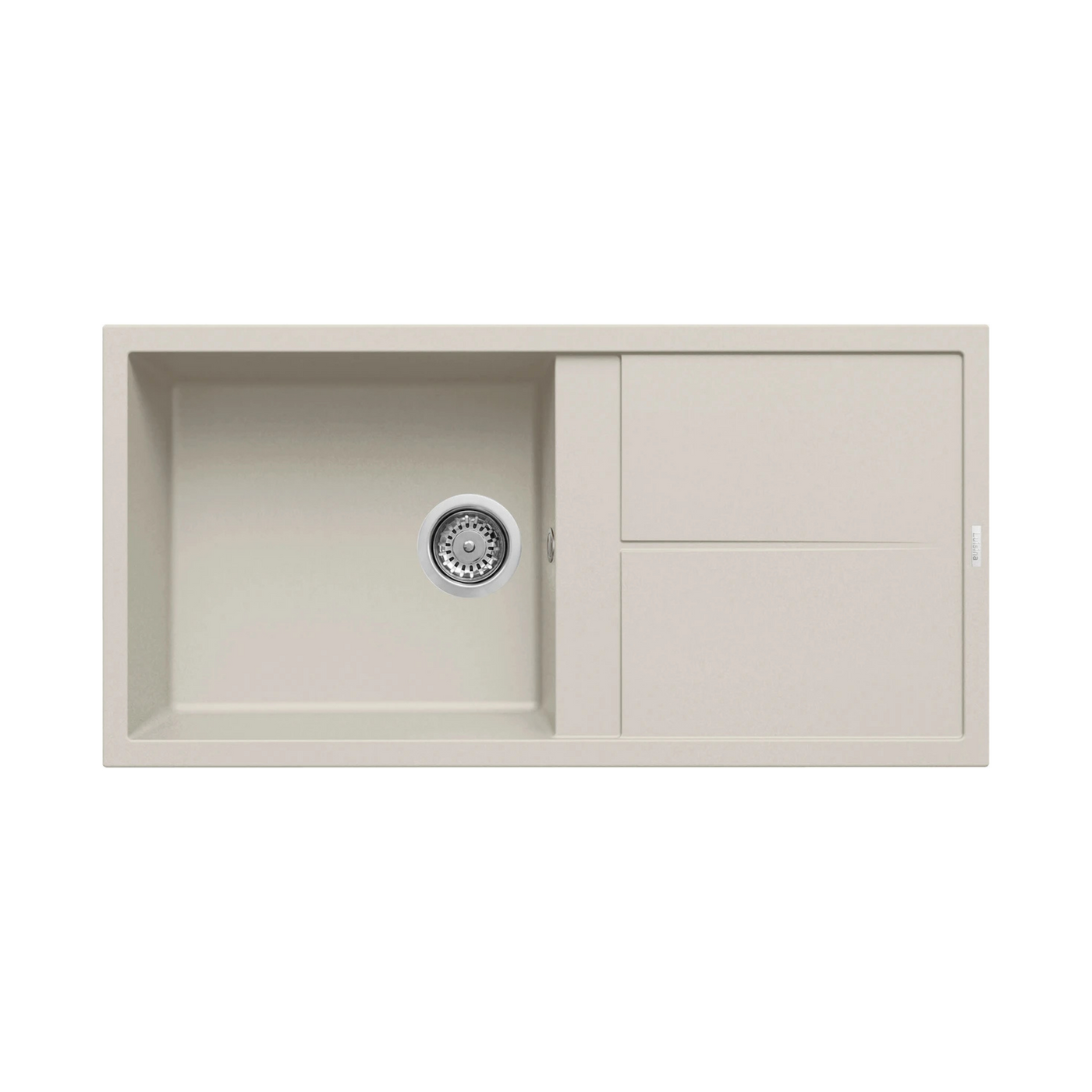 Evier granit beige Luisina MAESTOSO 1 grand bac 1 égouttoir