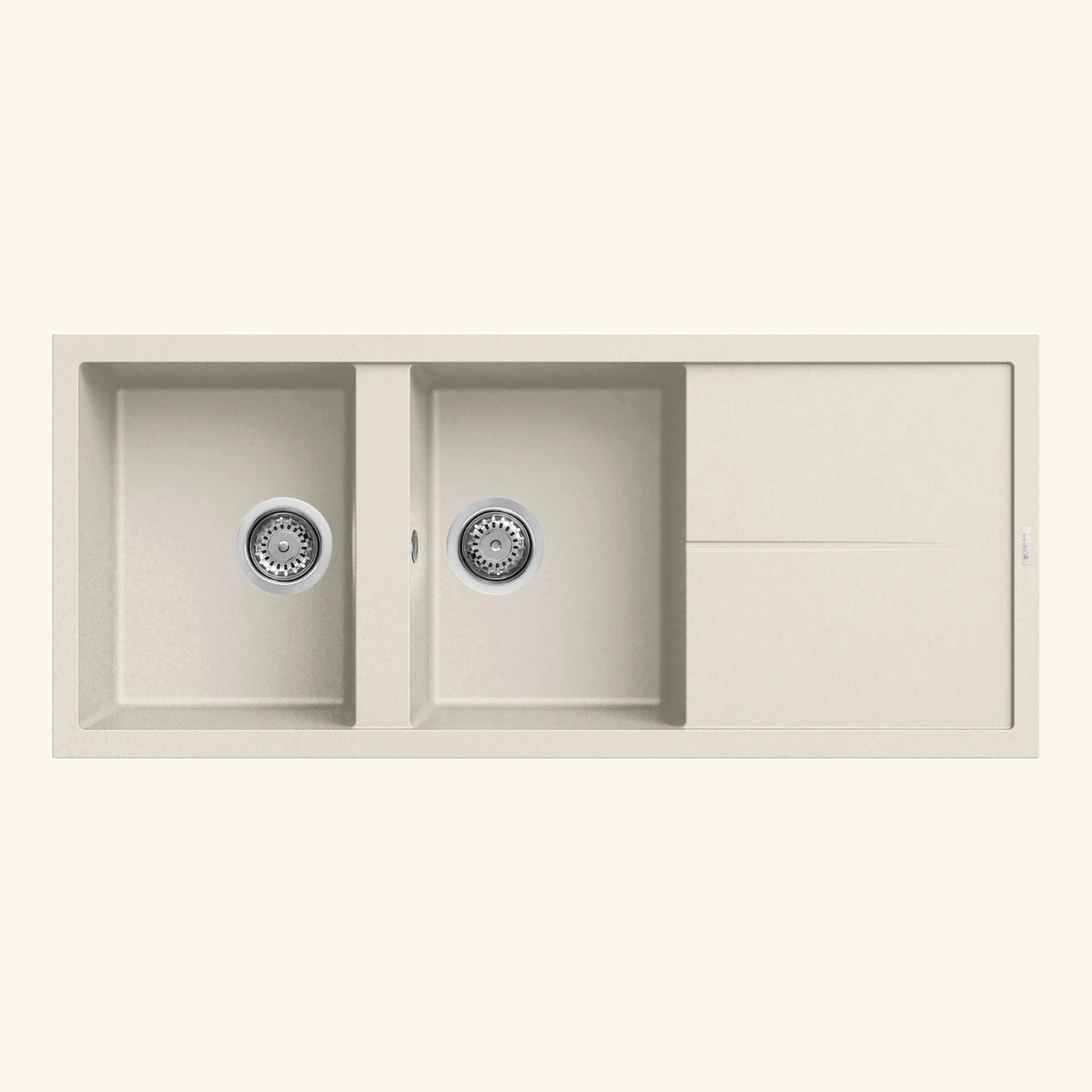 Evier granit beige Luisina MAESTOSO 2 bacs 1 égouttoir