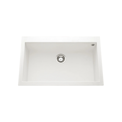 Évier granit blanc Luisina QUADRILLE 1 bac  790x500