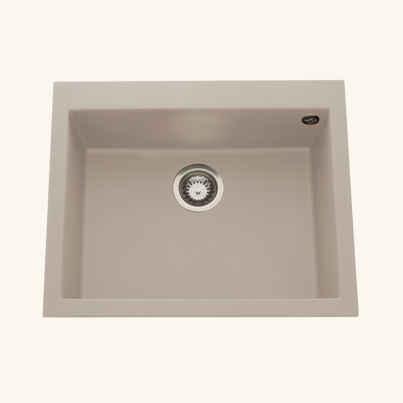 Évier granit taupe Luisina QUADRILLE 1 bac 570x500