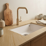 Évier sous-plan granit blanc Luisina QUADRILLE 1 bac 540x440