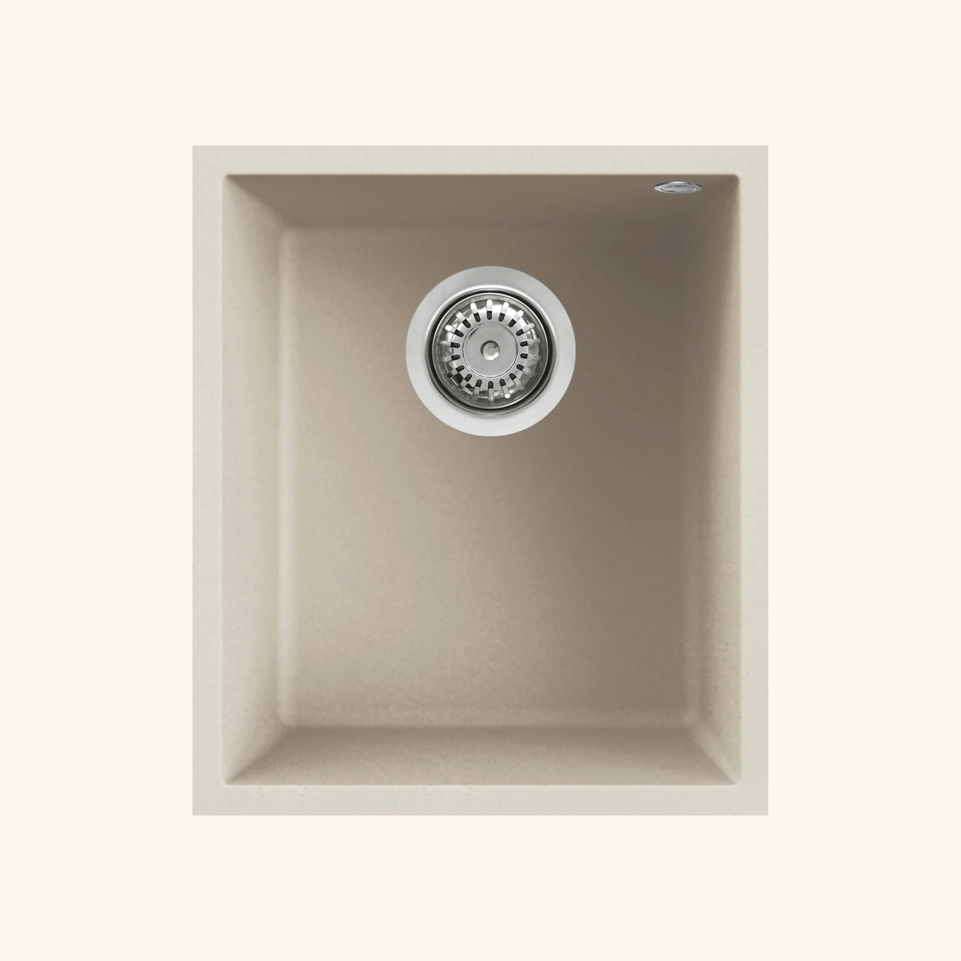 Évier sous-plan granit beige Luisina QUADRILLE 1 bac 380x440
