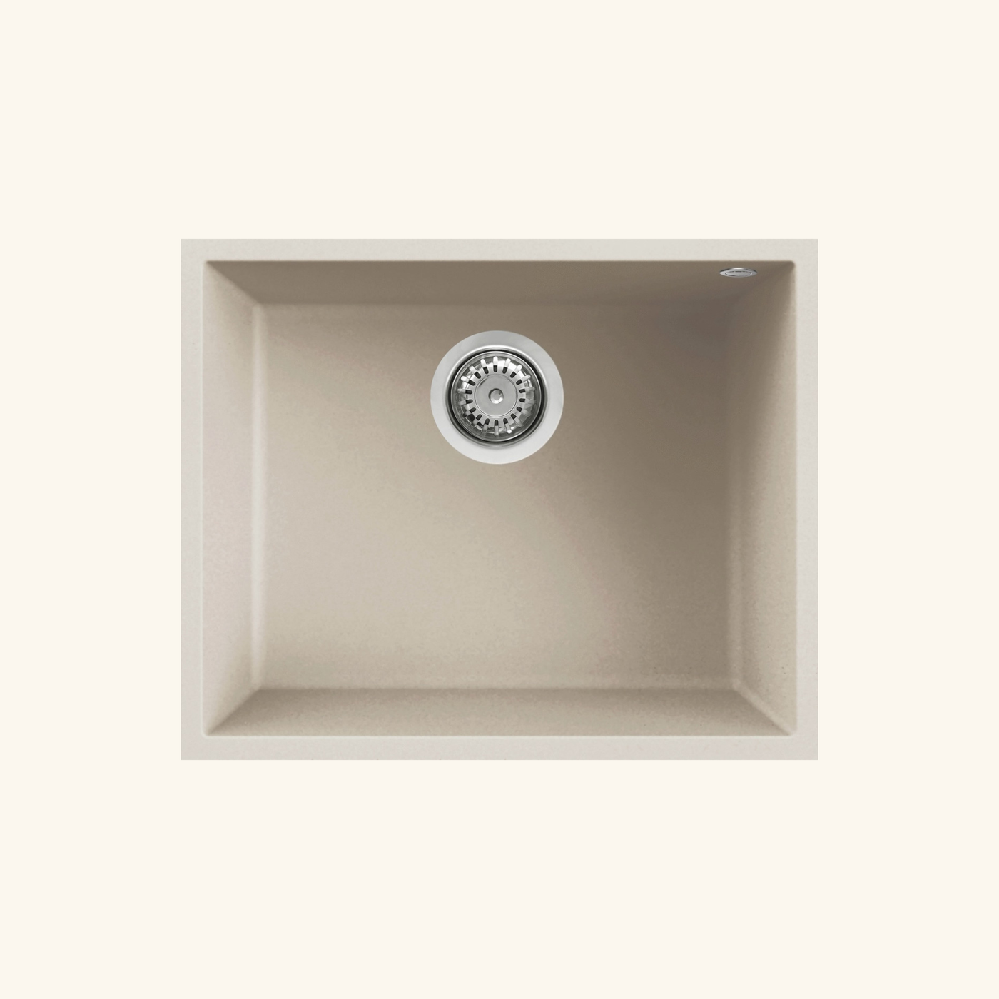 Évier sous-plan granit beige Luisina QUADRILLE 1 bac 540x440
