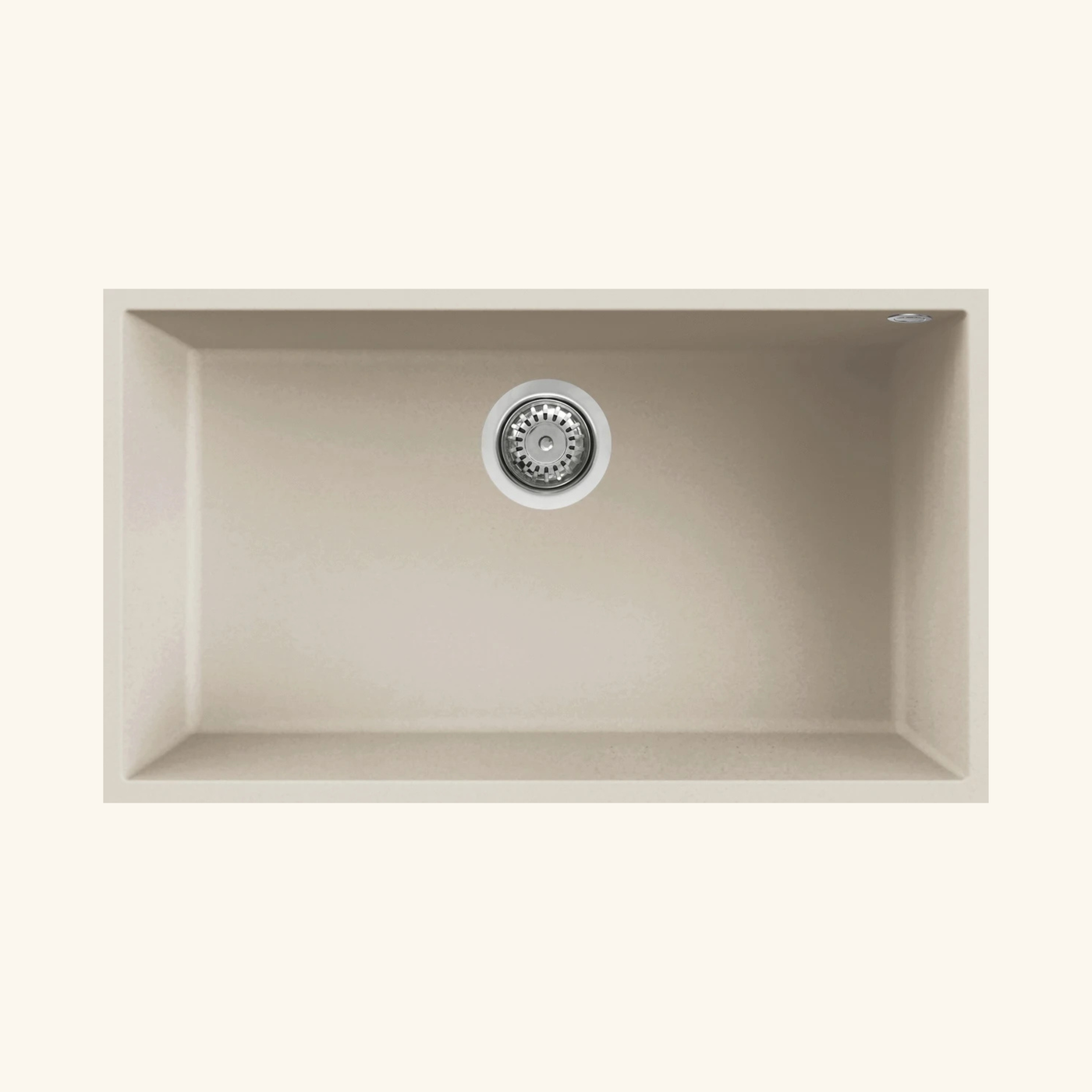 Évier sous-plan granit beige Luisina QUADRILLE 1 bac 760x440