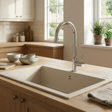 Évier granit beige Luisina QUADRILLE 1 bac 790x500