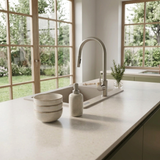 Évier granit beige Luisina QUADRILLE 1 bac 610x500