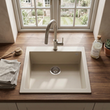 Évier granit beige Luisina QUADRILLE 1 bac 570x500