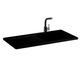 Évier céramique noir mat Vitra ARKITEKT 1 grand bac 1 égouttoir