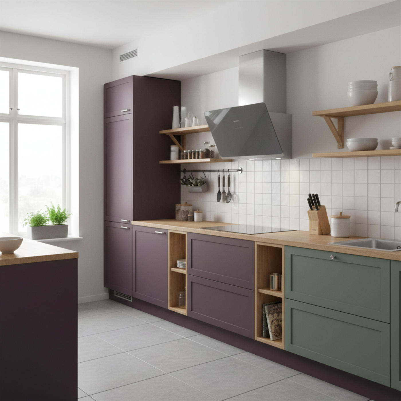 Hotte cuisine murale Silverline ARAE gris 60 cm