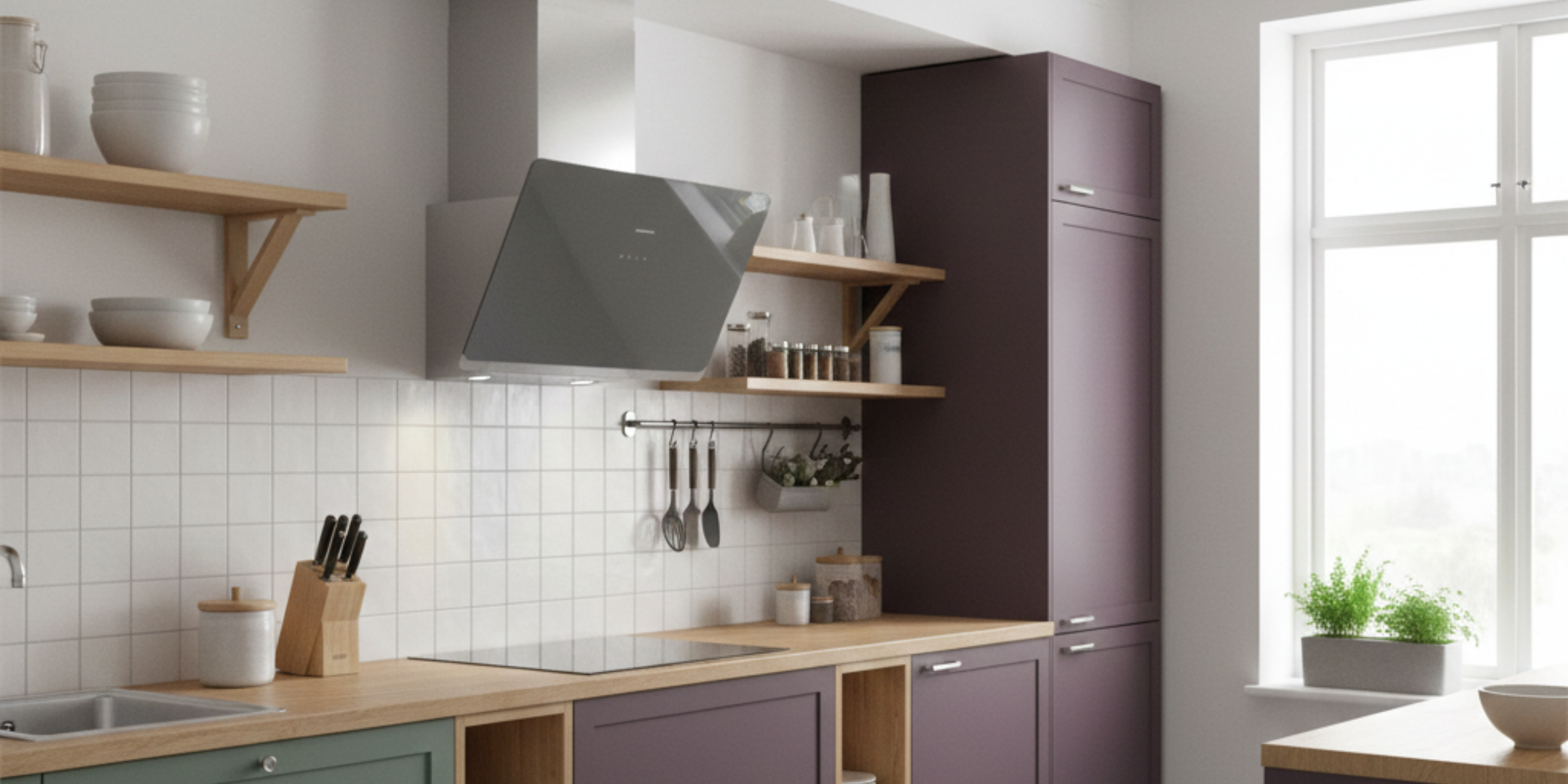 Hotte cuisine murale Silverline ARAE gris 60 cm, design soigné et performance d’aspiration fiable pour un air plus sain.