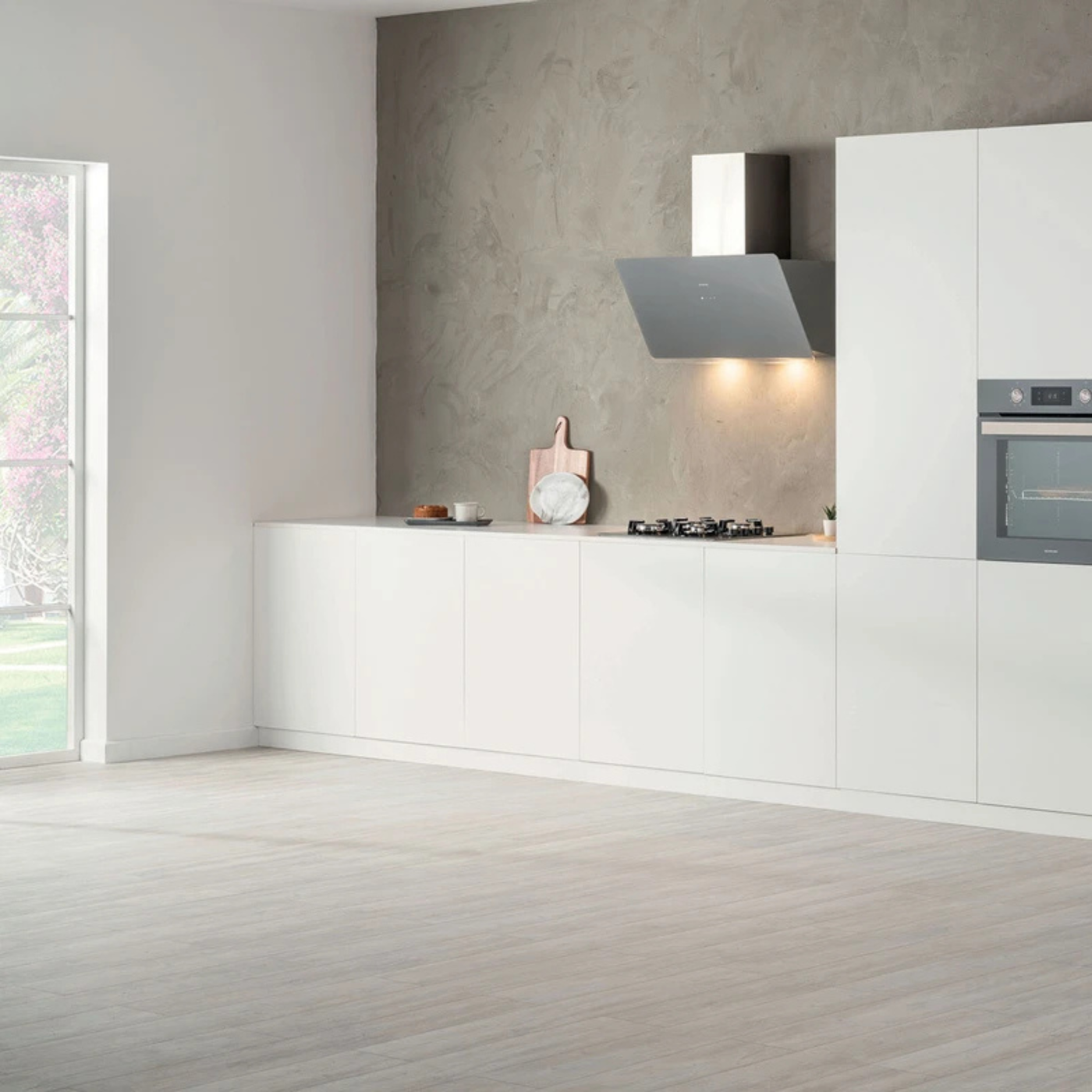 Hotte cuisine murale Silverline ARAE gris 90 cm