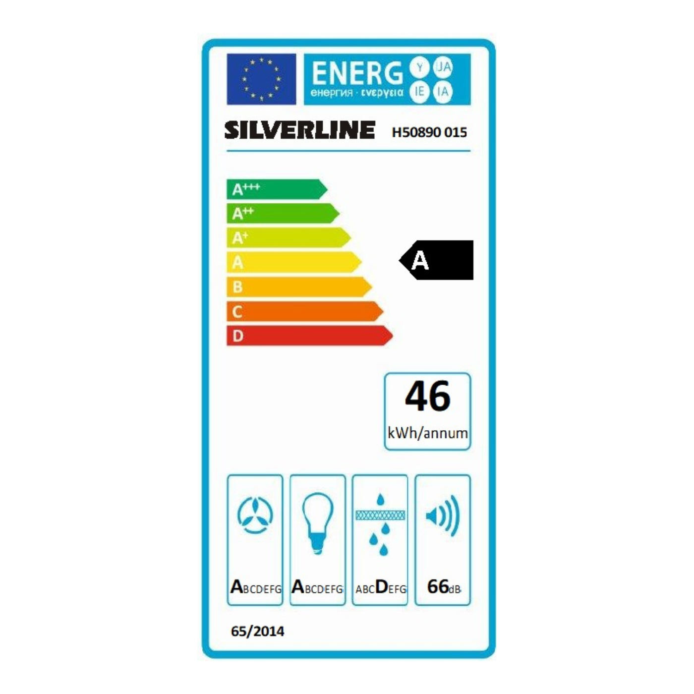 Hotte cuisine Silverline encastrable ATRIA inox 90 cm