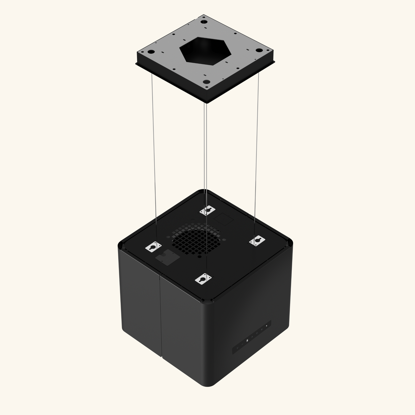 Hotte cuisine Silverline suspendue BRAGA noir 40 cm