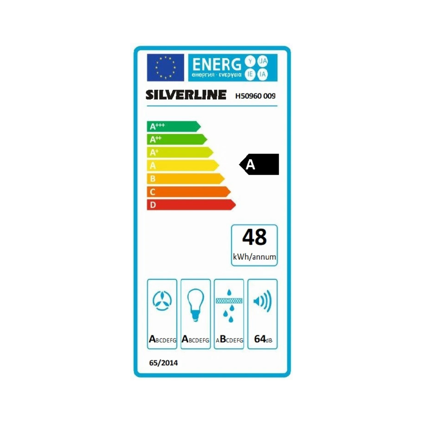 Hotte cuisine Silverline encastrable CELENO noir 90 cm