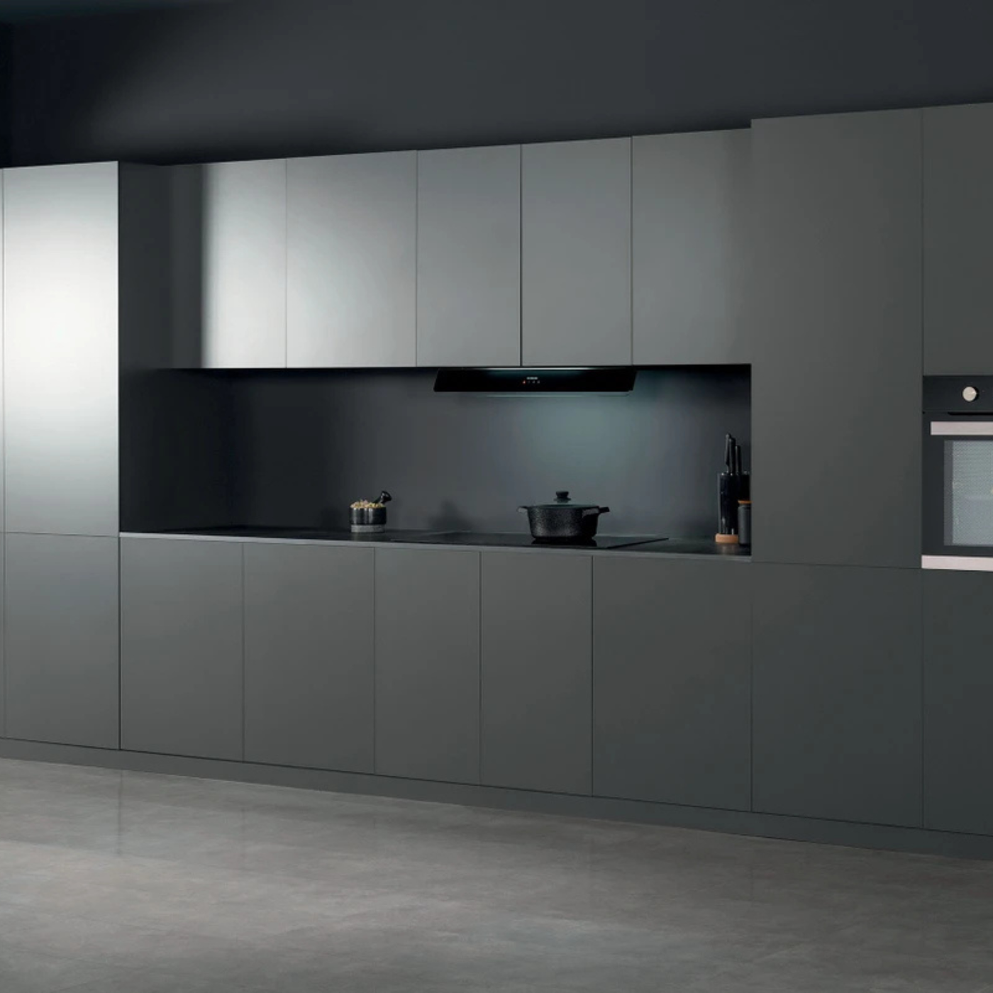 Hotte cuisine Silverline encastrable CELENO noir 90 cm