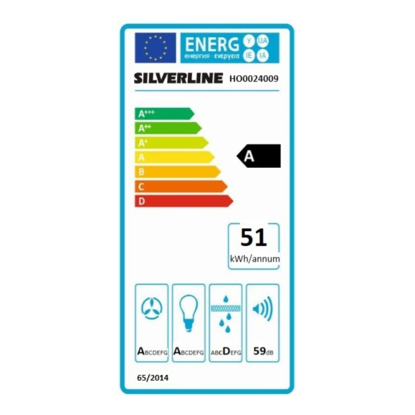 Hotte cuisine murale Silverline EVORA noire connectée 90 cm