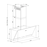 Hotte cuisine murale Silverline EVORA noire connectée 90 cm