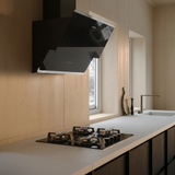 Hotte cuisine murale Silverline FARO noire 90 cm