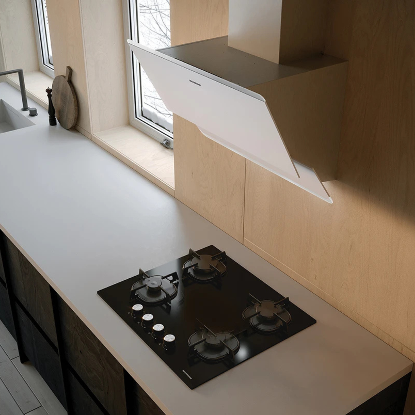 Hotte cuisine murale Silverline FARO blanc 90 cm