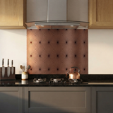 Crédence cuisine fond de hotte aluminium géométrique AYA - Cuivre l 90 x H 70 cm