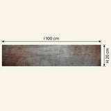 Lot de 2 bandeaux fond de hotte aluminium AYA acier corten - l 100 x H 20 cm