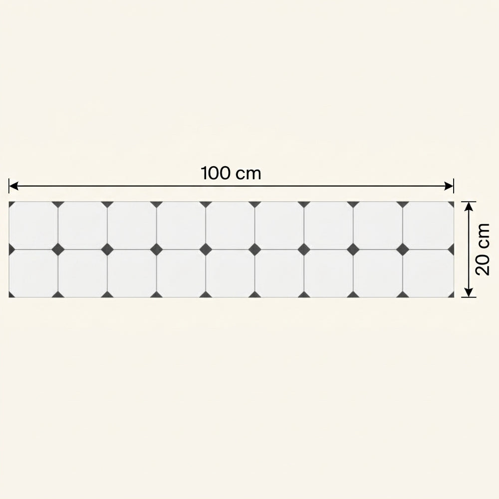 Lot de 2 bandeaux fond de hotte aluminium RYM rétro l 100 x H 20 cm
