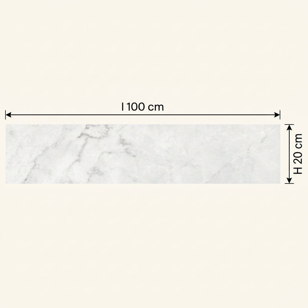 Lot de 2 bandeaux fond de hotte aluminium RYM Marbre l 100 x H 20 cm