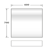 Crédence cuisine fond de hotte verre brillant GLASSY - Gris l 60 x H 70 cm