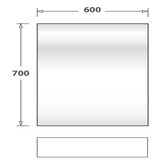 Crédence cuisine fond de hotte verre brillant GLASSY - Gris Anthracite l 60 x H 70 cm