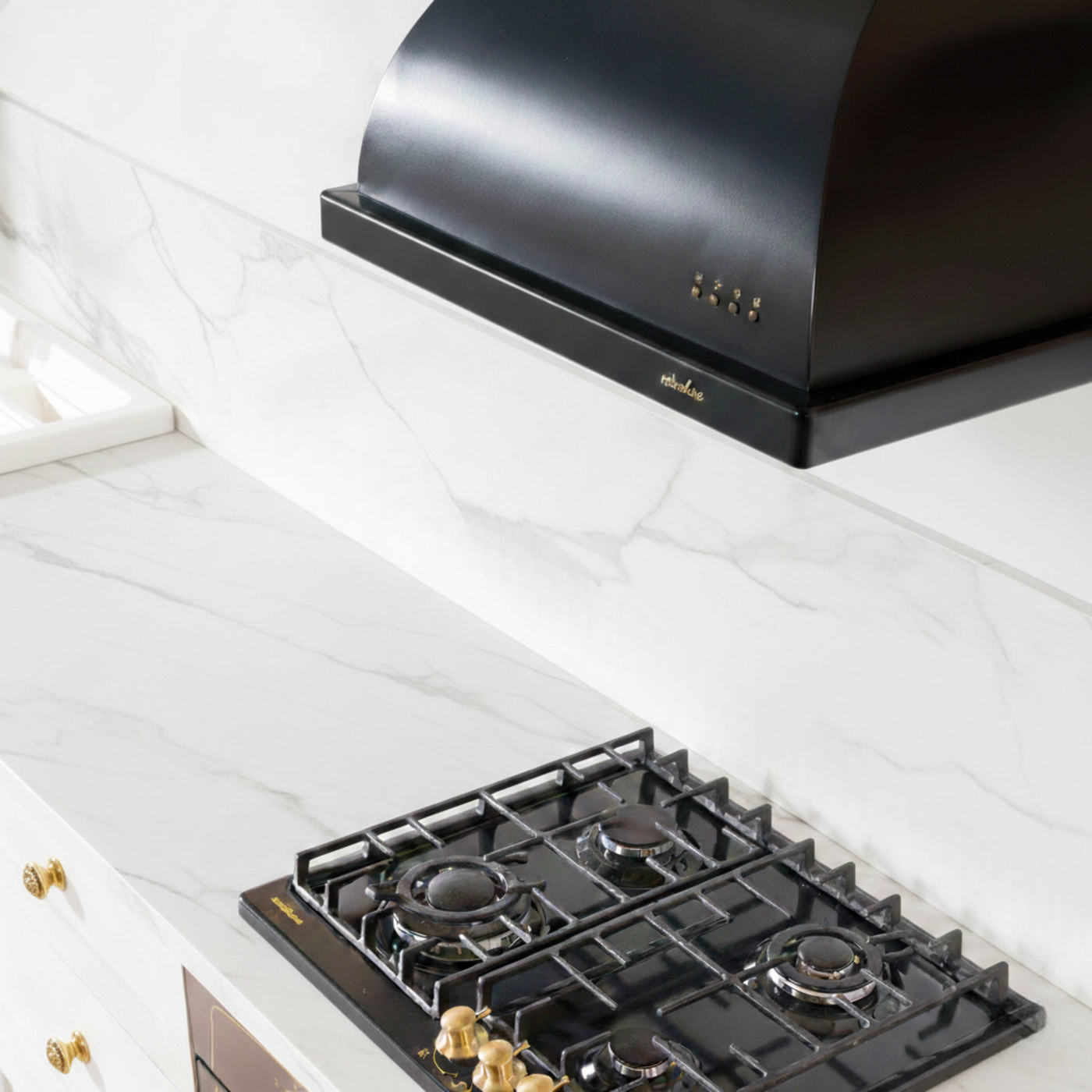 Hotte vintage murale Silverline HORIS noir métallisé 60 cm