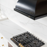 Hotte vintage murale Silverline HORIS noir métallisé 60 cm