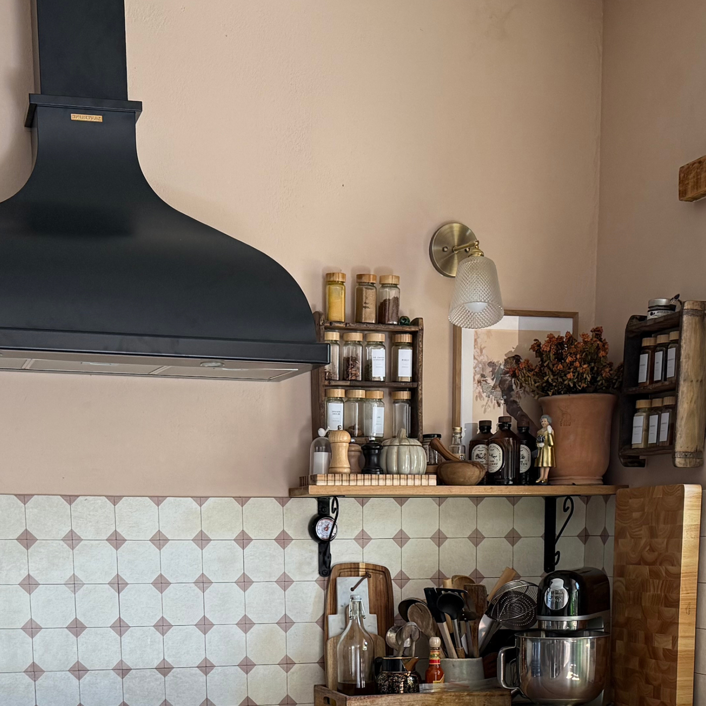 Hotte vintage murale Silverline HORIS noir métallisé 90 cm