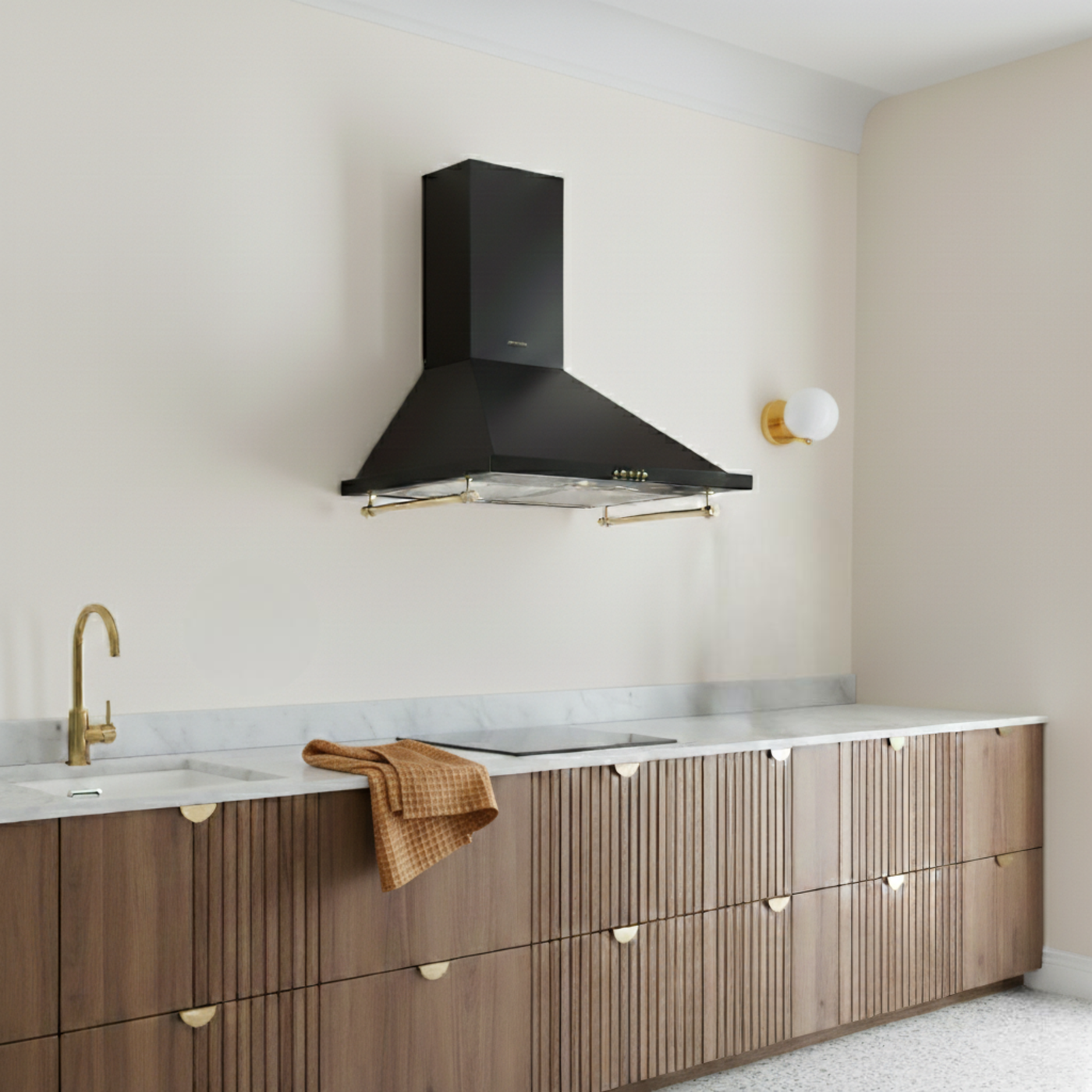 Hotte vintage murale Silverline OSIRIS noir mat 90 cm