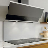 Hotte cuisine verticale Silverline LUKO verre trempé noir 90 cm