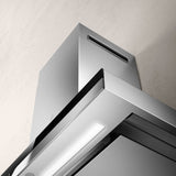 Hotte cuisine murale Elica METEORITE inox et verre noir 90 cm