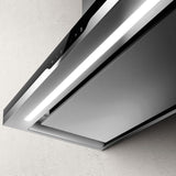 Hotte cuisine murale Elica METEORITE inox et verre noir 90 cm