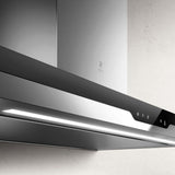 Hotte cuisine murale Elica METEORITE inox et verre noir 90 cm