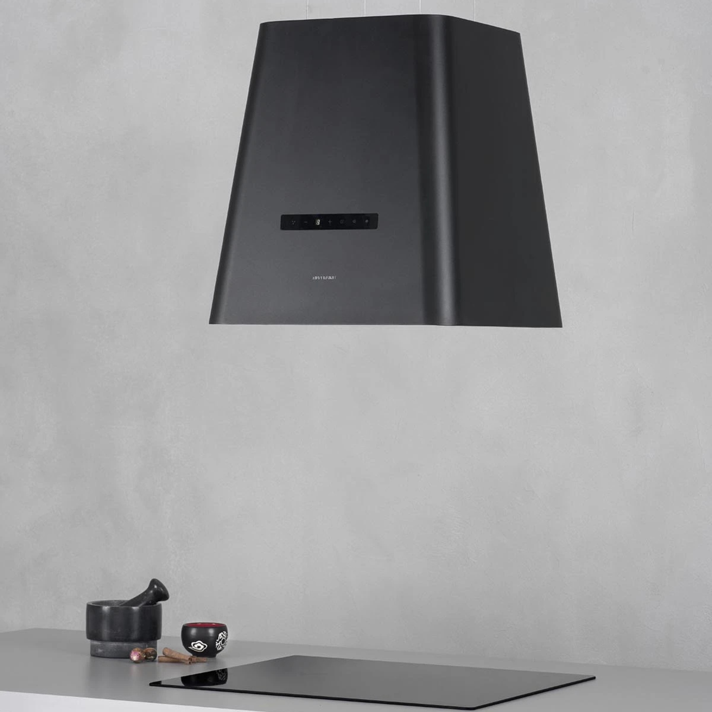 Hotte cuisine Silverline suspendue NEAT noir mat 50 cm