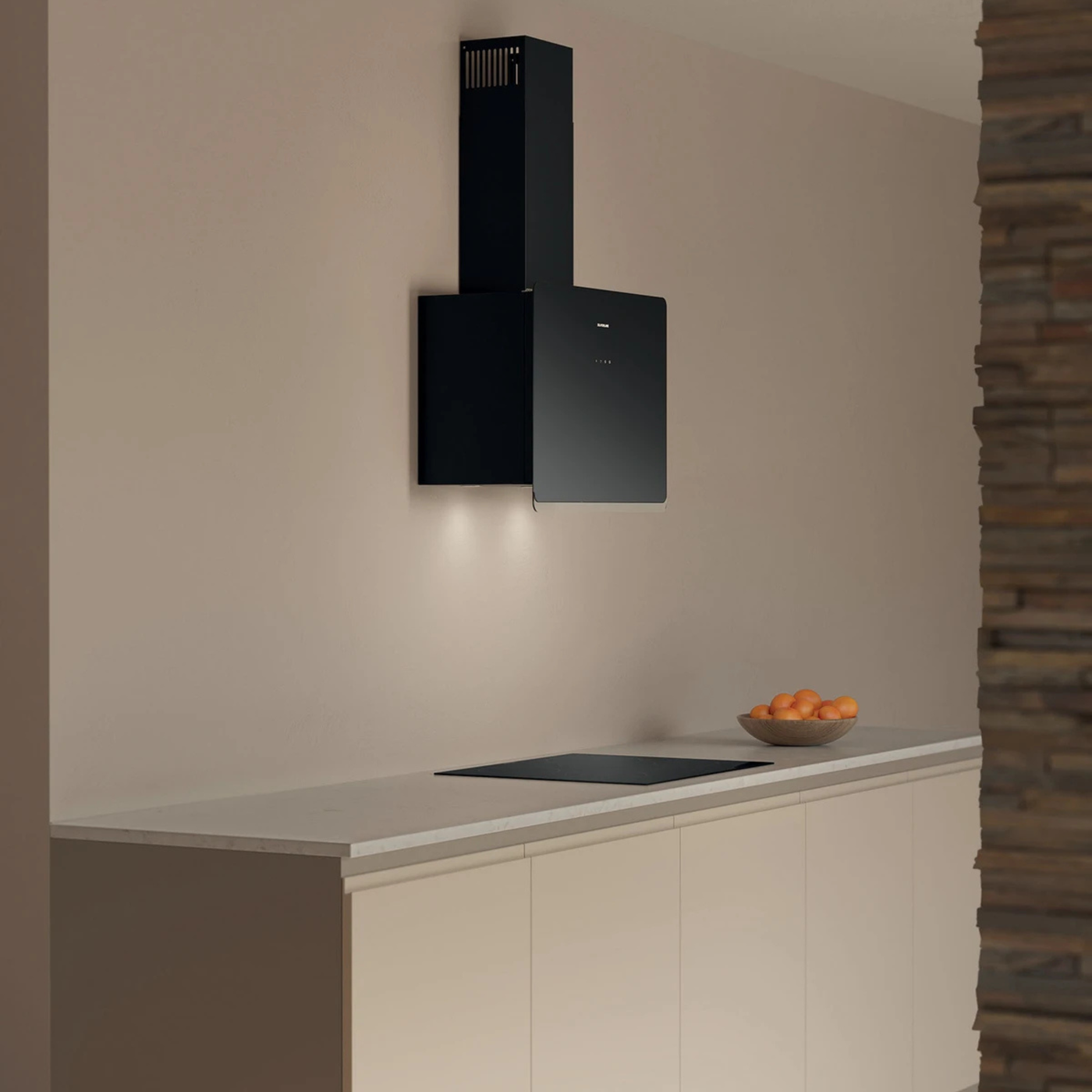 Hotte cuisine murale Silverline PORTO noire 60 cm