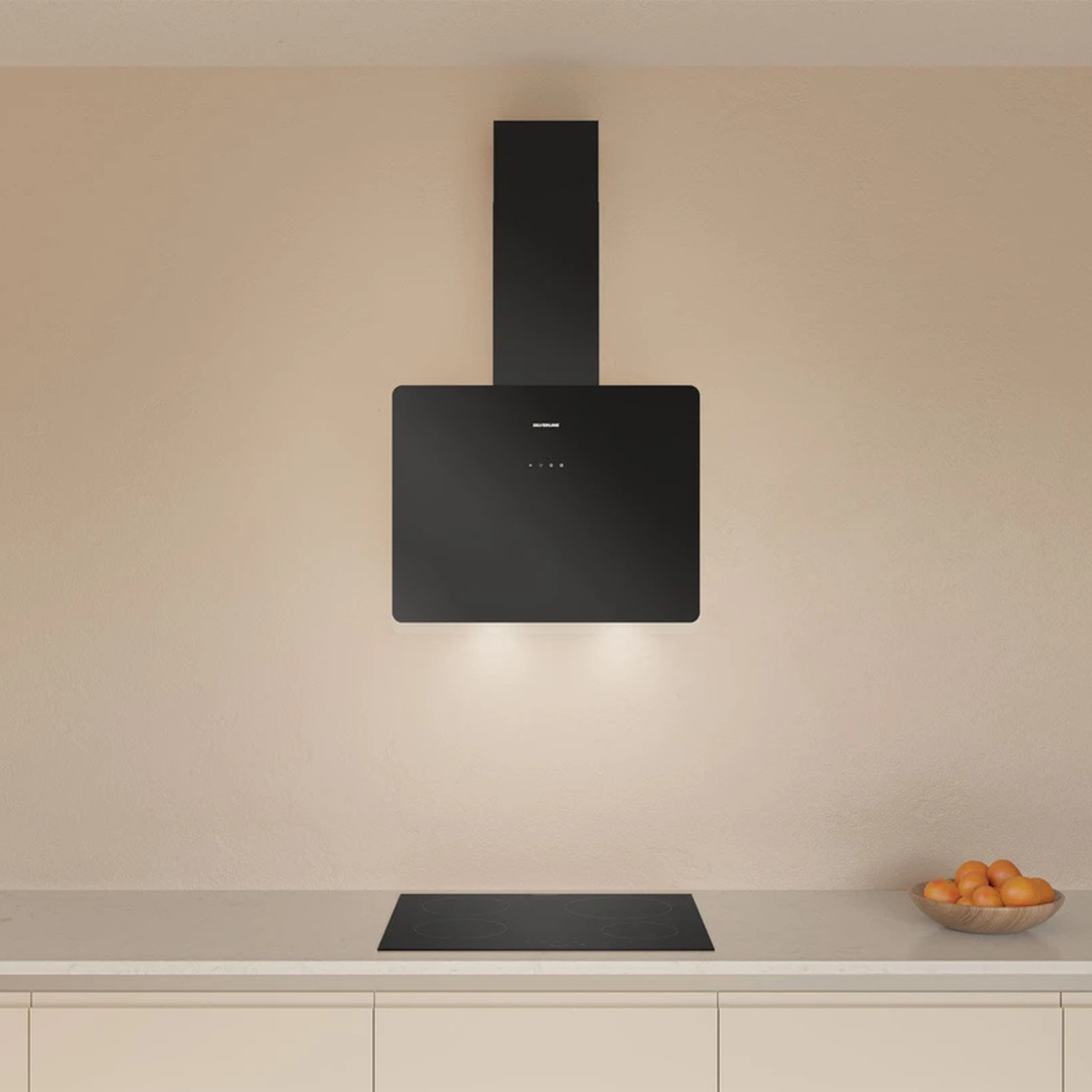 Hotte cuisine murale Silverline PORTO noire 60 cm