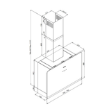 Hotte cuisine murale Silverline PORTO noire 60 cm