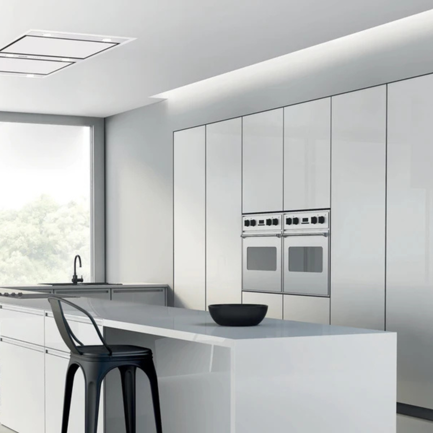 Hotte plafond Silverline ZAFIRE inox 100 cm - sans moteur